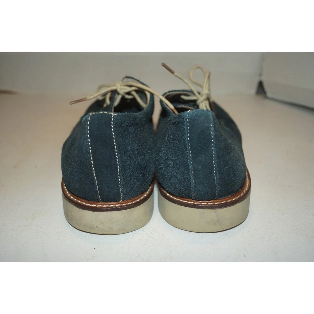 Aston Grey Dien Blue Suede Oxford Men's Shoes Size 10.5